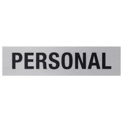 Metafranc Hinweisschild Personal Aluminium grau