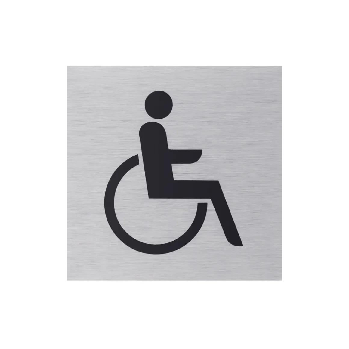 Metafranc Hinweisschild Rollstuhl Aluminium grau