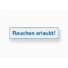 Metafranc Hinweisschild Rauchen erlaubt Kunststoff rot