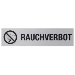 Metafranc Hinweisschild Rauchverbot Aluminium grau