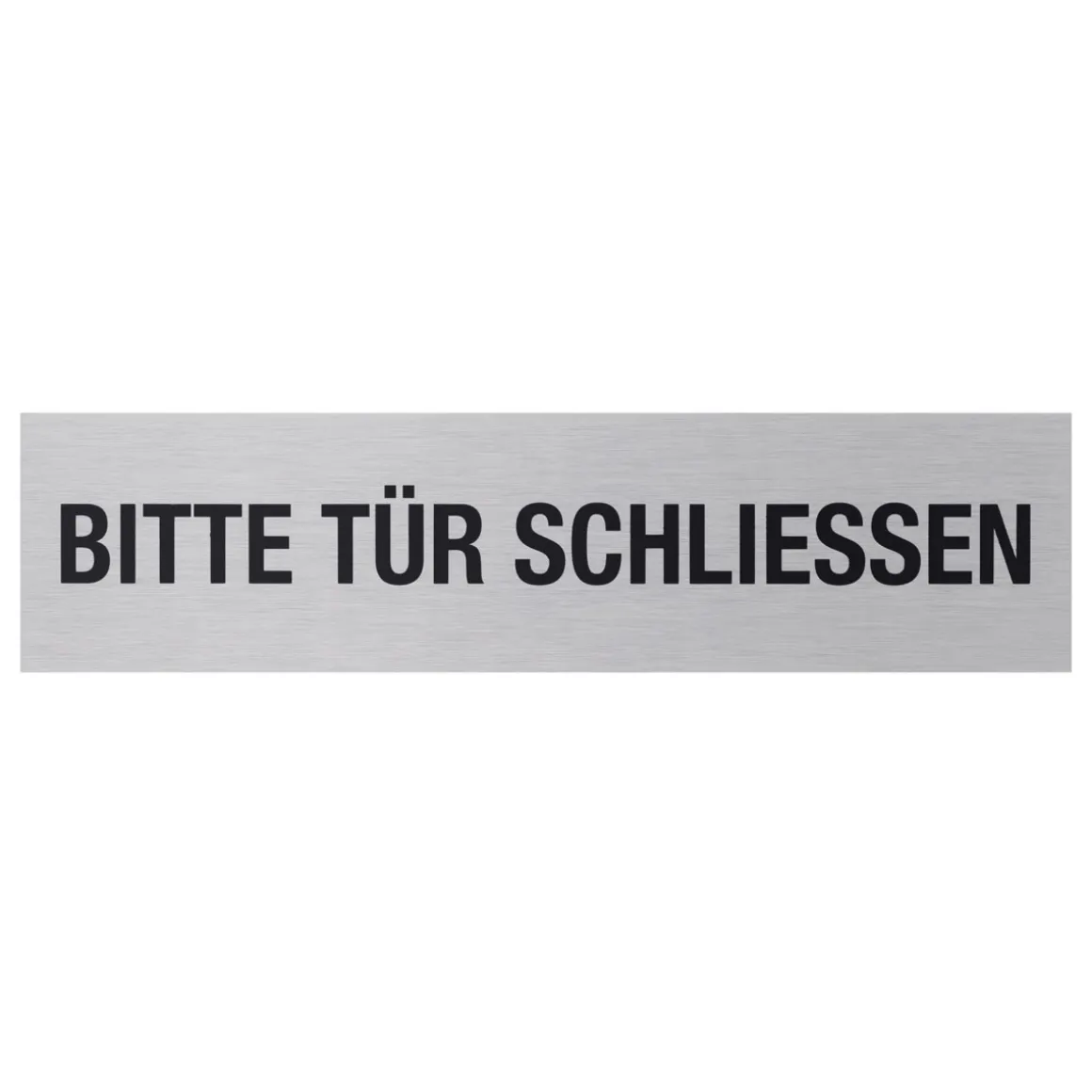 Metafranc Hinweisschild Tür schließen Aluminium grau