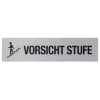 Metafranc Hinweisschild Vorsicht Stufe Aluminium grau