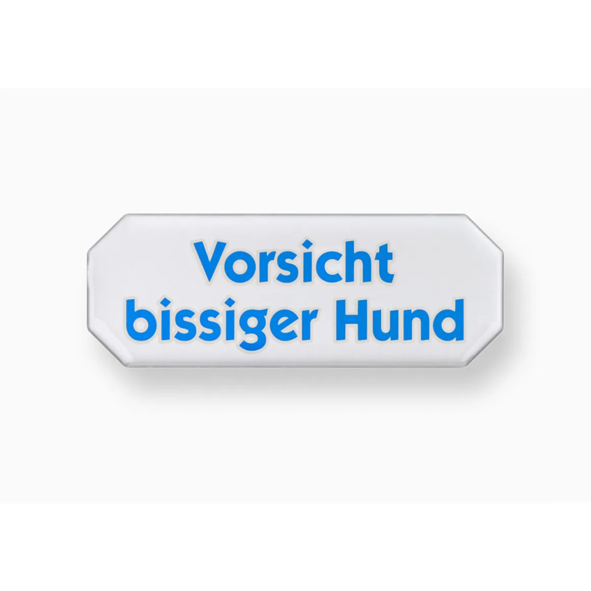 Metafranc Hinweisschild Vorsicht bissiger Hund Kunststoff weiß