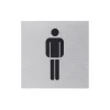 Metafranc Hinweisschild WC Herren Aluminium grau