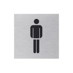 Metafranc Hinweisschild WC Herren Aluminium grau