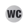 Metafranc Hinweisschild WC Aluminium grau