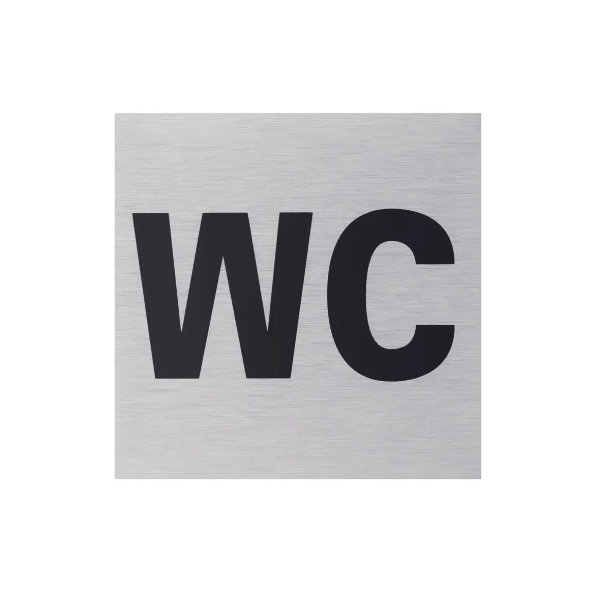 Metafranc Hinweisschild WC Text Aluminium grau