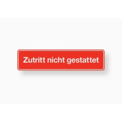 Metafranc Hinweisschild Zutritt nicht gestattet Kunststoff gelb