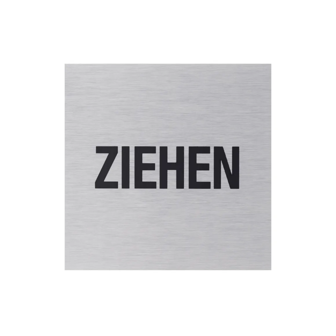 Metafranc Hinweisschild Ziehen Aluminium grau