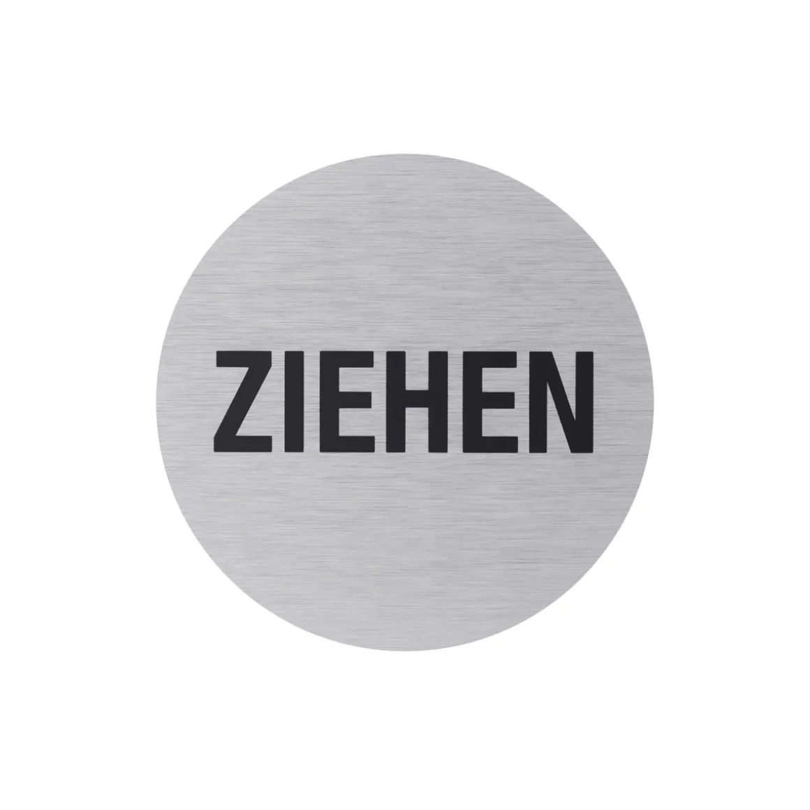 Metafranc Hinweisschild Ziehen Aluminium grau
