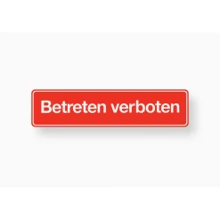 Metafranc Verbotsschild Betreten verboten Kunststoff gelb