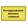 Metafranc Verbotsschild Privatgrundstück Kunststoff rot