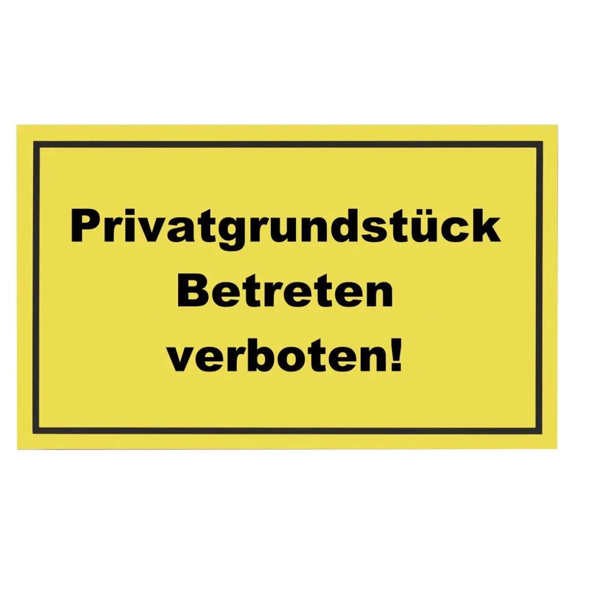 Metafranc Verbotsschild Privatgrundstück Kunststoff rot