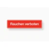 Metafranc Verbotsschild Rauchen verboten Kunststoff rot