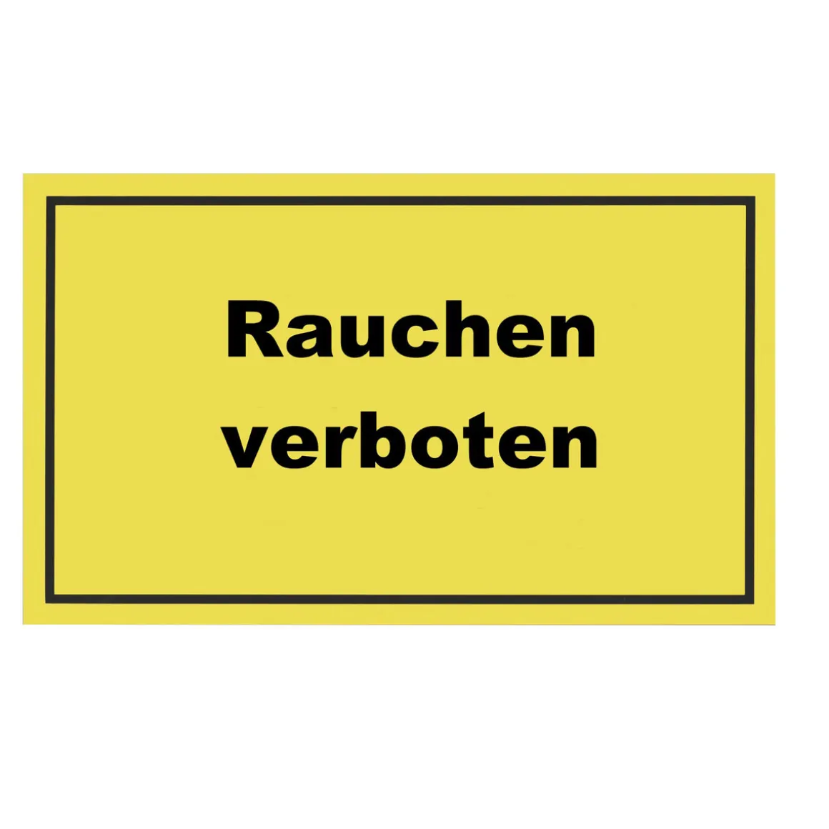 Metafranc Verbotsschild Rauchverbot Kunststoff gelb