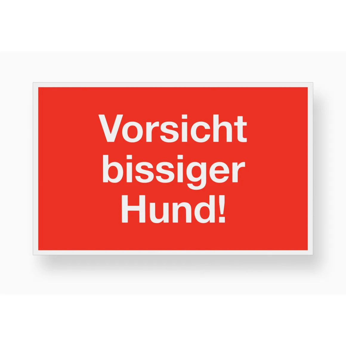 Metafranc Warnschild Vorsicht bissiger Hund Kunststoff gelb