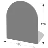 Metallbodenplatte Rundbogen 100 x 120 cm