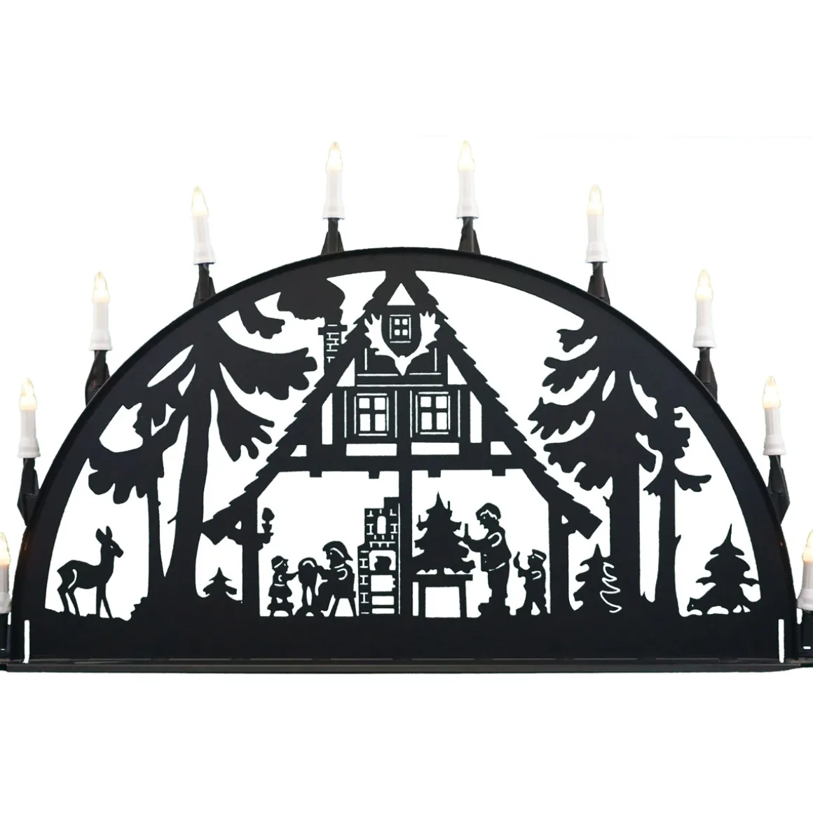 Metallschwibbogen Waldhaus aus Aluminium