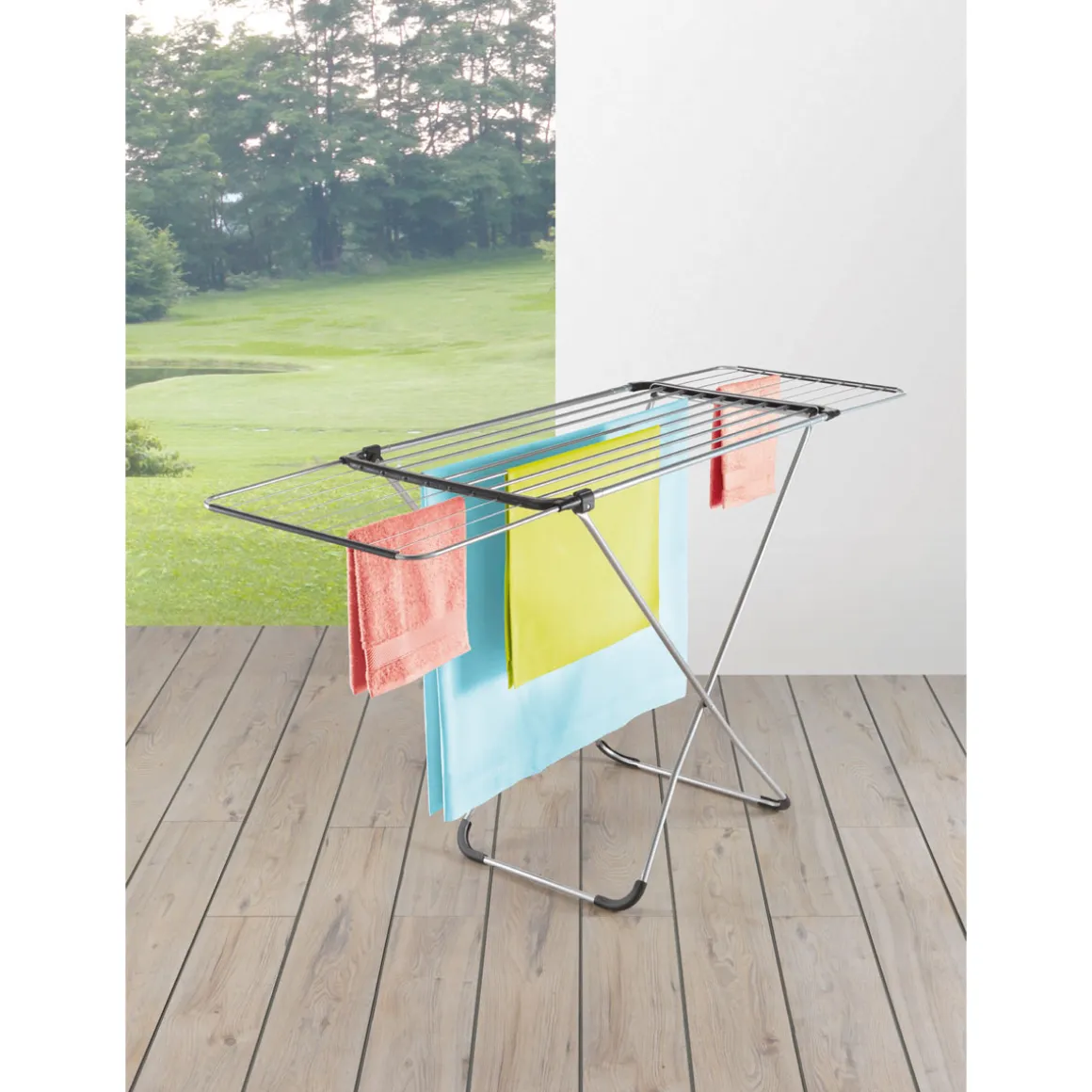 Metaltex Wäschetrockner Corfu 100/176 x 98 x 56 cm silber