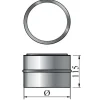 MyFireTool Doppelwandfutter verzinkt 100 mm
