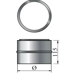 MyFireTool Doppelwandfutter verzinkt 100 mm