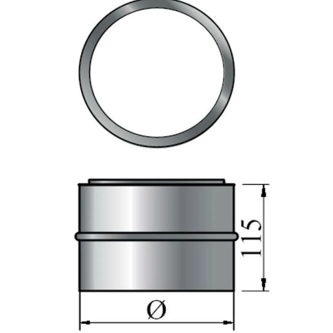 MyFireTool Doppelwandfutter verzinkt 100 mm