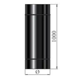 MyFireTool Rauchrohr Ø 120mm 1000 mm 0,6 mm blau
