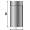 MyFireTool Rauchrohr FAL 500 mm Ø 120 mm 0,6 mm