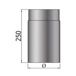 MyFireTool Rauchrohr FAL 500 mm Ø 120 mm 0,6 mm