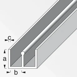 MyTool Führungsschienenprofil oben 10 x 18 x 10 mm 1mweiß