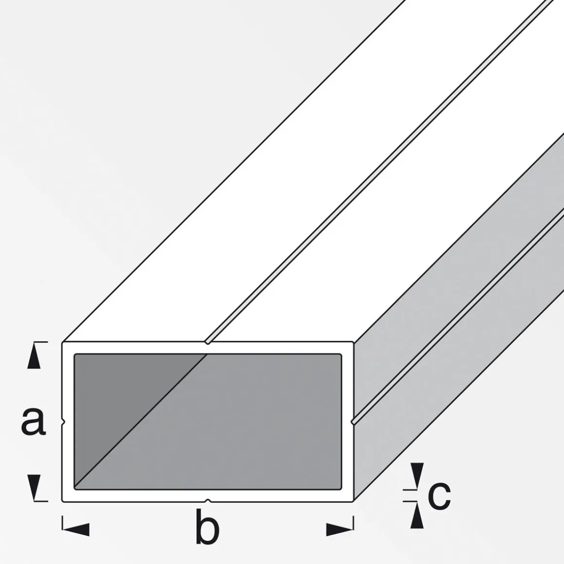 MyTool Rechteckrohr 7,5 x 12,5 mm 1m blank