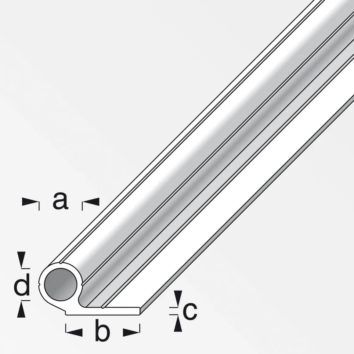 MyTool Rohr 1 Schenkel kurz für M12 1m blank
