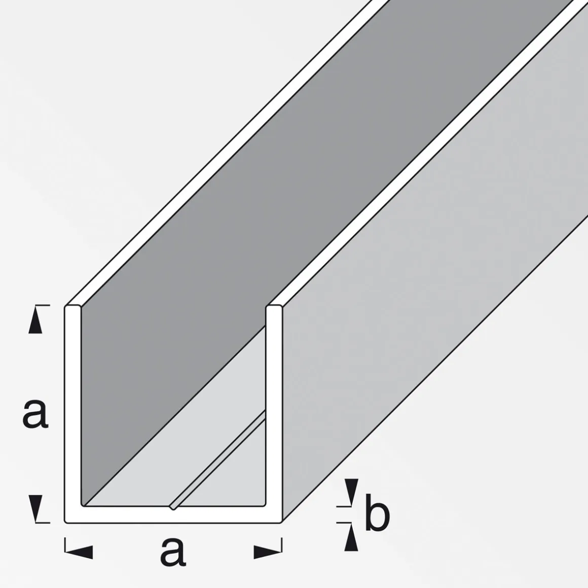 MyTool U-Profil 15,5 mm 2,5m blank