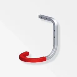 MyTool Wand- und Decken-Fahrradhaken 150 mm gummiert rot