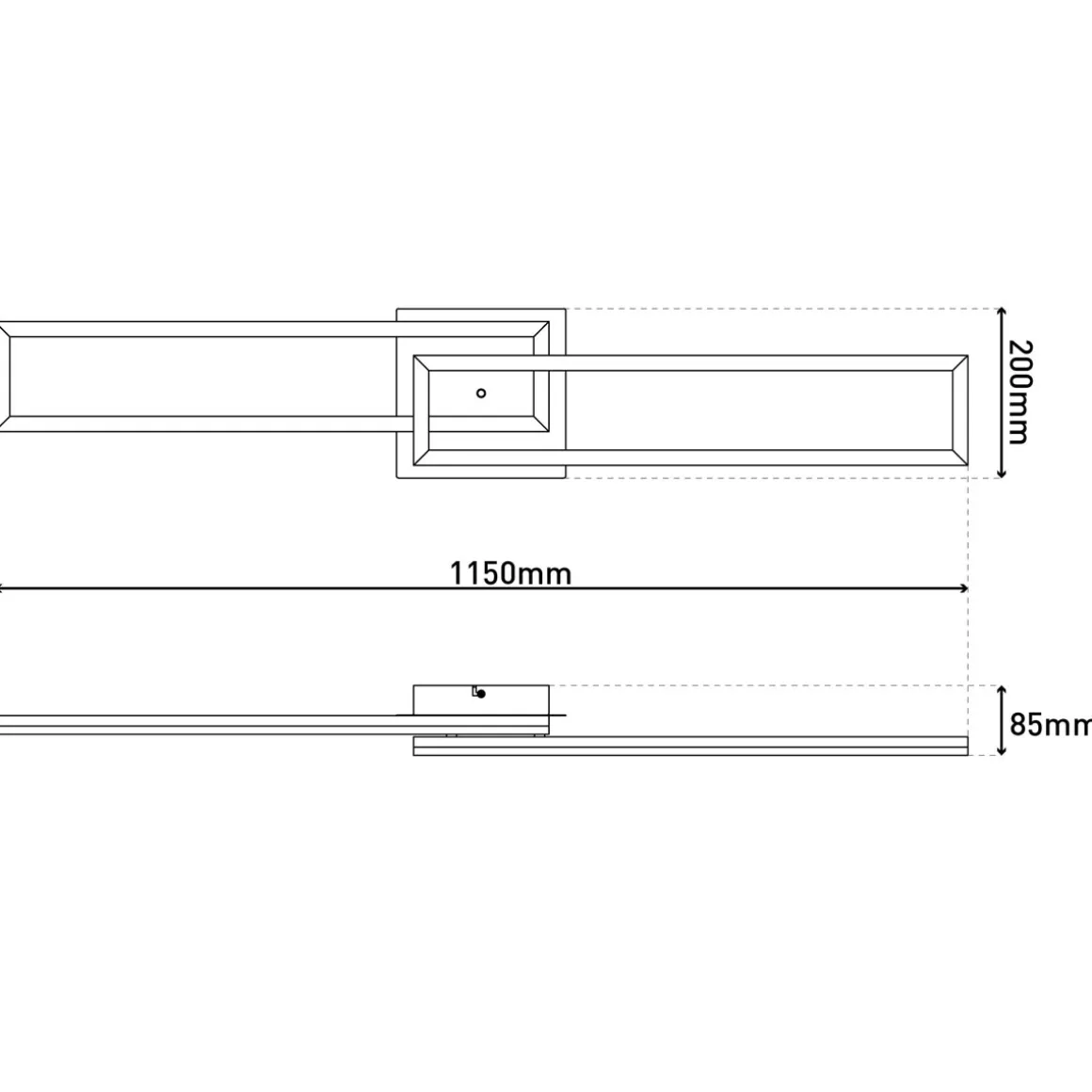 Naeve LED DL Bantry Metall/KSaluminium LxBxH 115x20x8,5cm dimmbar