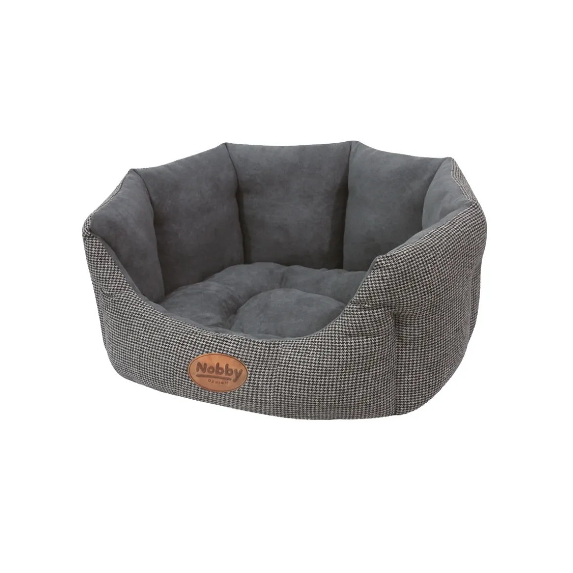 Nobby Komfort-Bett Josi oval 65 x 57 x 22 cm grau