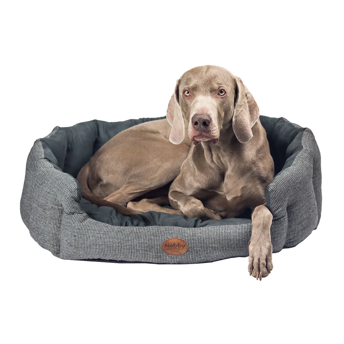 Nobby Komfort-Bett Josi oval 65 x 57 x 22 cm grau