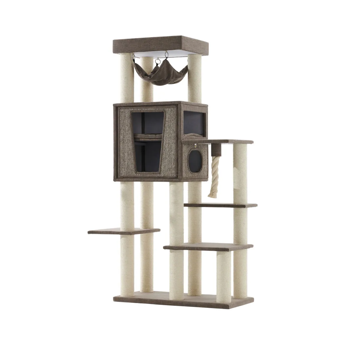 Nobby Kratzbaum Kasil 100 x 50 x 203 cm braun-Leinenoptik