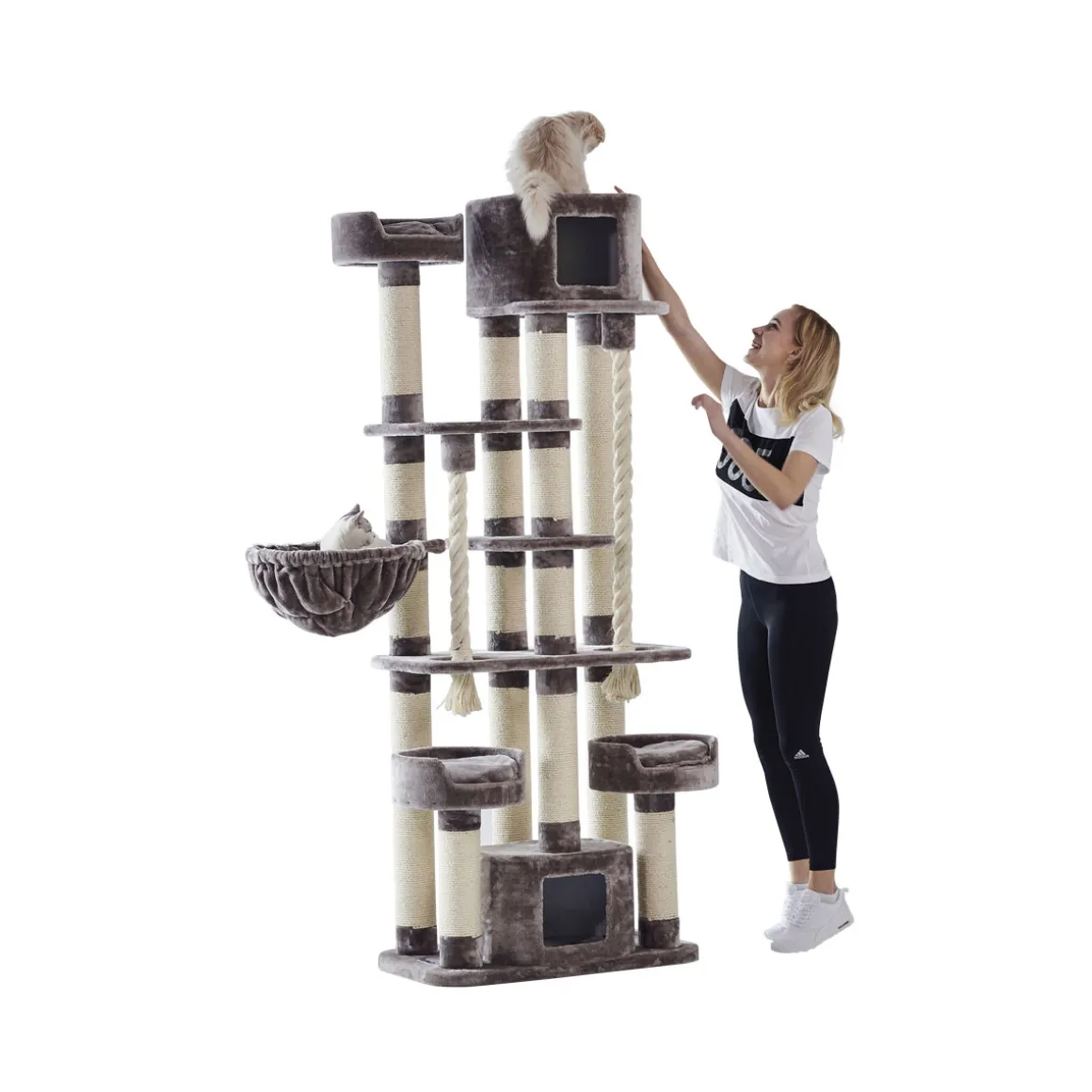 Nobby Kratzbaum Kyla 80 x 50 x 209 cm cappuccino