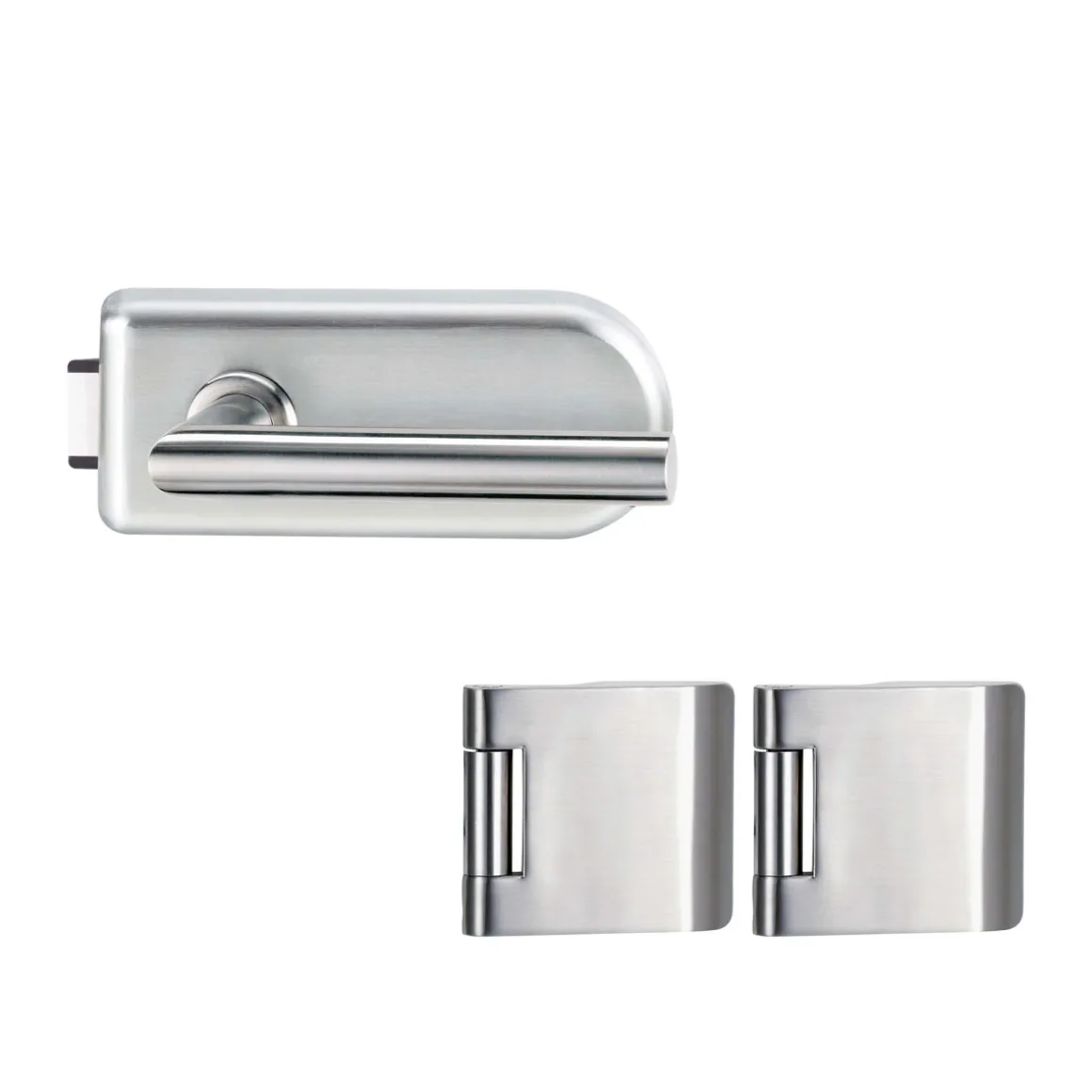 Novadoors Glastürbeschlag-Set SKS 62 Edelstahl Optik