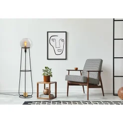 näve Stehleuchte Stelo schwarz Glas