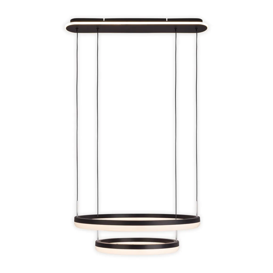 näve LED-Pendelleuchte Circulo schwarz dimmbar