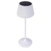 näve Solar-Tischleuchte Emmi weiß mit Akku 13x13x38cm dimmbar