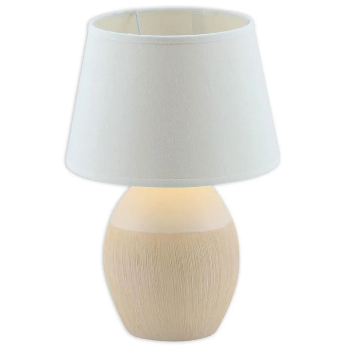 näve Tischleuchte Ceramics bauchig beige