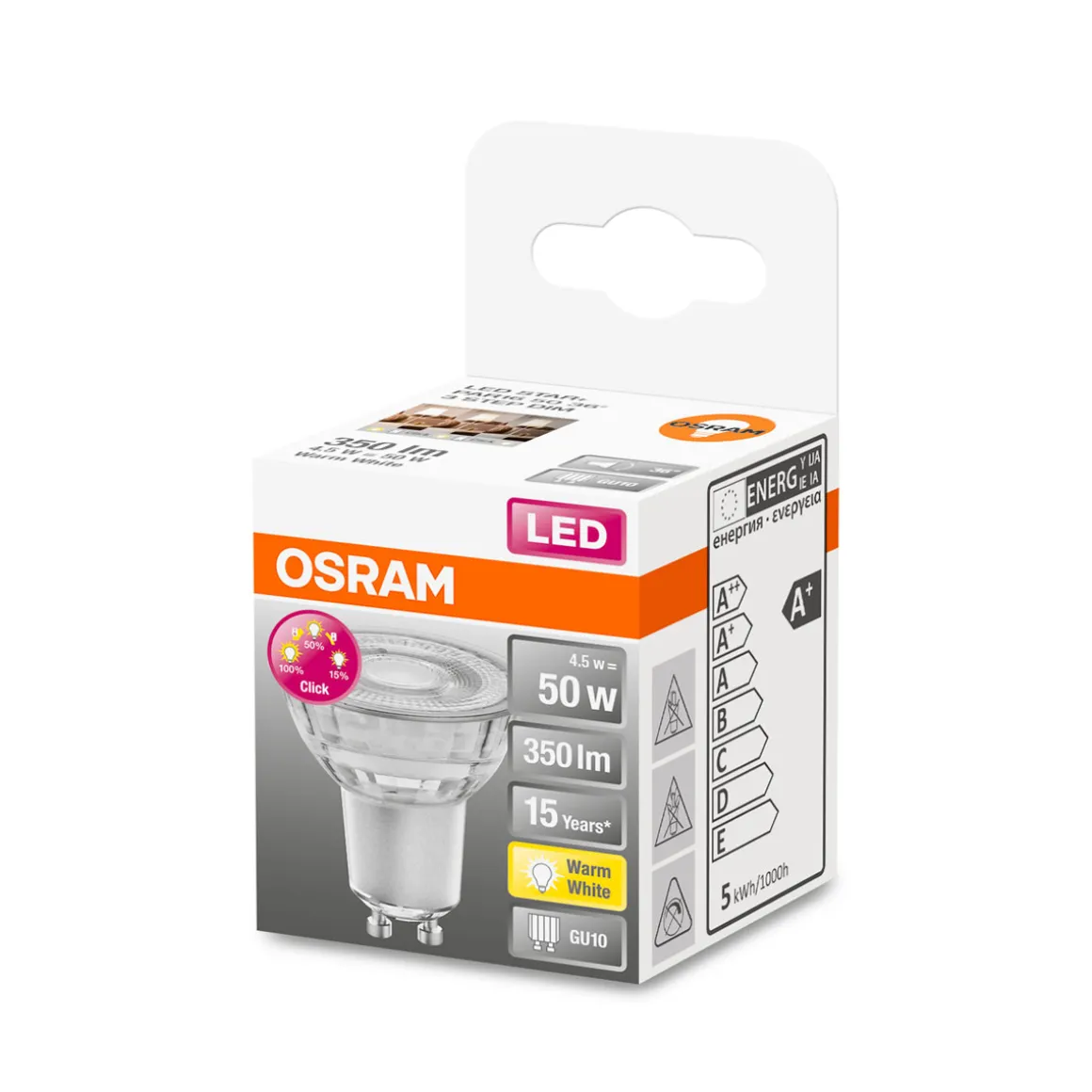 Osram LED-Reflektor GU10 50W dimmbar Klicksystem