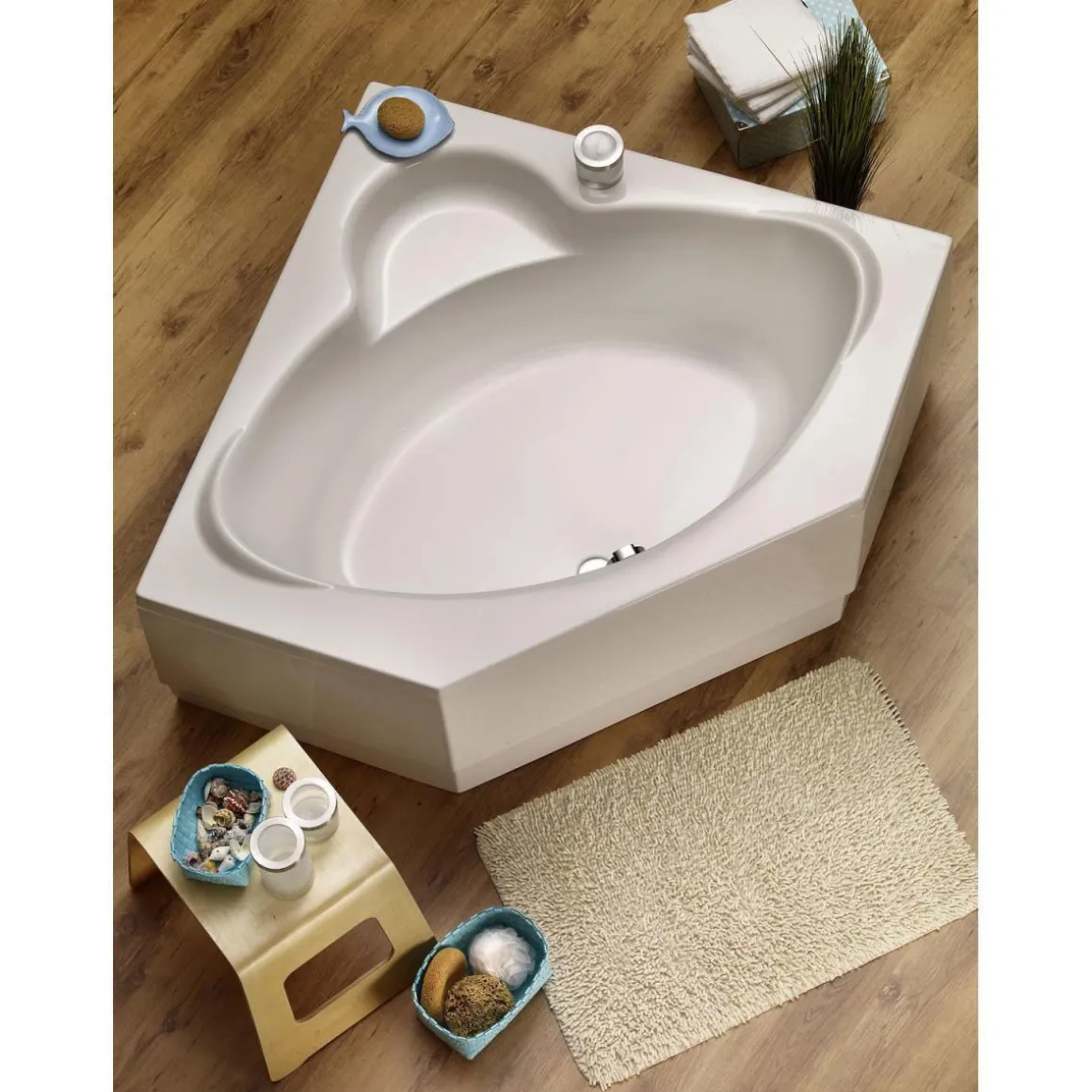 Ottofond Eckwanne Miami 125 cm weiß