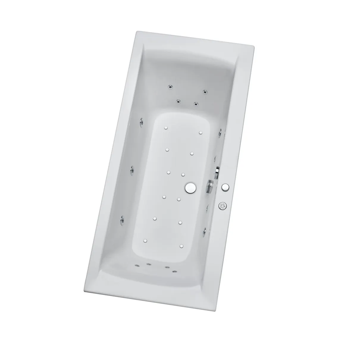 Ottofond Whirlpool-Set Rosa 180 x 80 cm mit WE-Luxus und Farblichtwechsler
