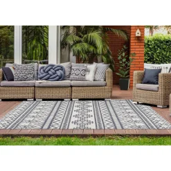 Outdoor-Teppich Yoga 500 anthrazit/elfenbein