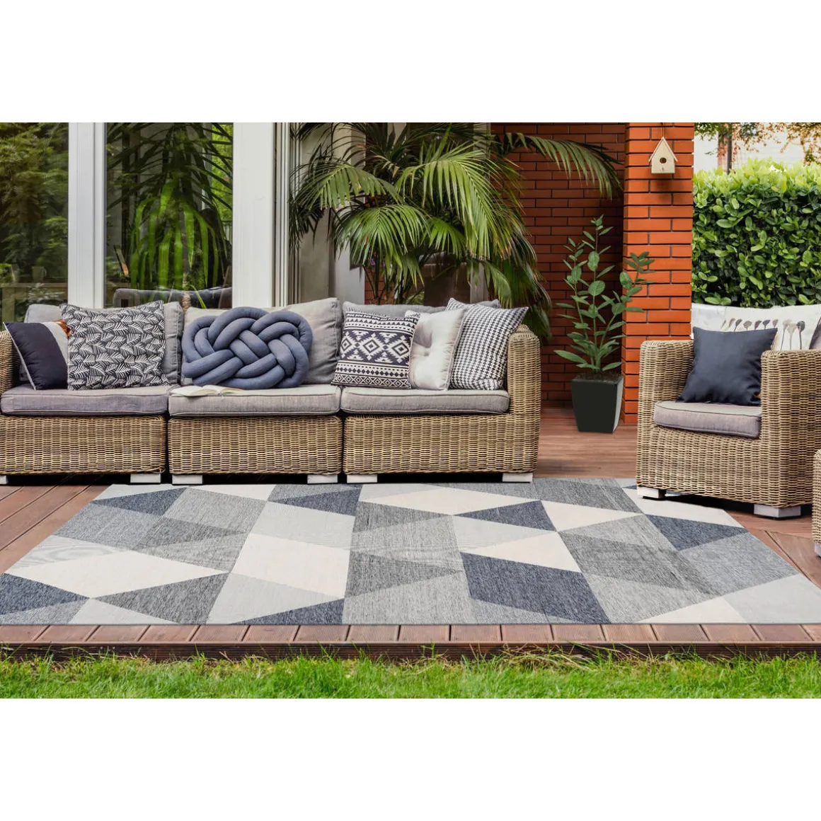 Outdoor-Teppich Yoga 400 grau/creme
