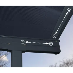 Palram Canopia Capri Alu Terrassenüberdachung Polycarbonat 3x4,3 m grau